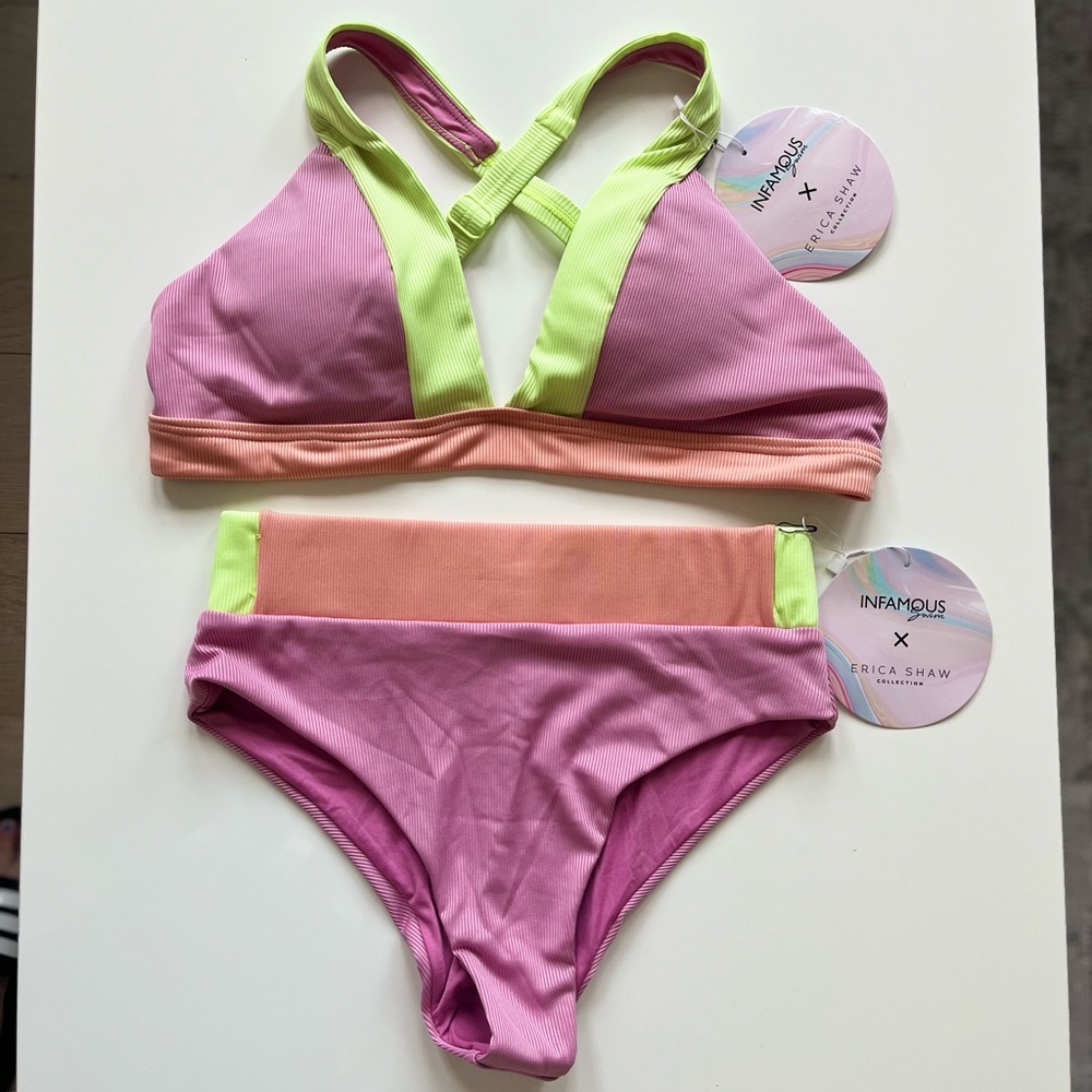 NWT 🩷mommy & son🩷
Infamous Swim x Erica Shaw bikini & matching toddler trunk - Picture 9 of 11